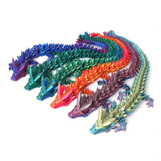 12 Inch Multi Color 3D Printed Dragon